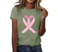Cancer Awareness T-Shirt,This is My Fighting Shirt T-Shirt Girls Pink Ribbon Youths Funny Breast Tops Light Tshirt Women Race for Life T Gifts Going Through UK Funny (Light Green,S)