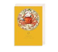 Cancer Birthday Card Zodiac Star Sign Horoscope - Illustrated Greeting Card