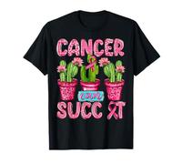 Cancer Can SUCC It with Cactus Breast Cancer Awareness Fight T-Shirt