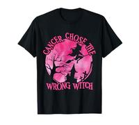 Cancer Chose The Wrong Witch Breast Cancer Fighter Halloween T-Shirt