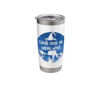 Cancer Chose The Wrong Witch Dark Blue Colon Cancer Stainless Steel Insulated Tumbler