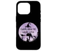 Cancer Chose The Wrong Witch Lavender Cancer Awareness Case for iPhone 16 Pro