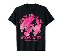 Cancer Chose The Wrong Witch Pink Breast Cancer T-Shirt