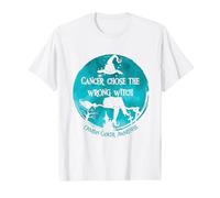 Cancer Chose The Wrong Witch Teal Ovarian Cancer T-Shirt