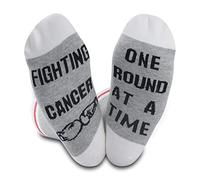 Cancer Fighter Gift Cancer Awareness Socks Gift Cancer Survivor Inspirational Gift Fighting Cancer One Round At A Time (Fighting Cancer One Round At A Time)