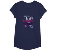 Cancer Fighter: Inspirational Awareness Ribbon Support T-Shirt, Girls, Navy, XS