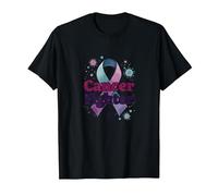 Cancer Fighter: Inspirational Awareness Ribbon Support T-Shirt, Men, Black, XXL