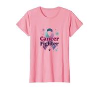 Cancer Fighter: Inspirational Awareness Ribbon Support T-Shirt, Women, Pink, S