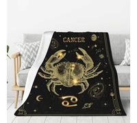 Cancer Gifts, Cancer Zodiac Blanket 60"X50", Cancer Zodiac Gifts for Women Moon Constellation Throw Blanket Astrology Decor Witchy Cancer Birthday Gifts Gothic Soft Blanket