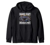 Cancer. Guarded heart. Unshaken spirit. Zip Hoodie