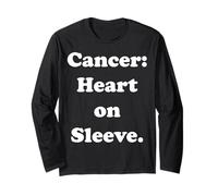 Cancer: Heart On Sleeve Astrology Sign Long Sleeve T-Shirt