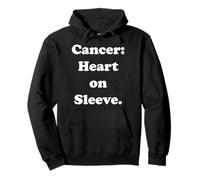 Cancer: Heart On Sleeve Astrology Sign Pullover Hoodie