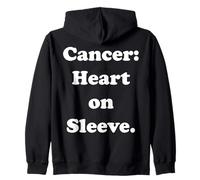 Cancer: Heart On Sleeve Astrology Sign Zip Hoodie