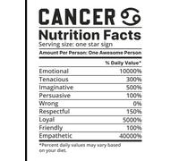 'Cancer' Horoscope Notebook: 8x10 Cornell Lined Journal | 120 Pages | Black & White Astrology-Themed Writing Notebook