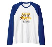 Cancer is No Match for Kids: Inspiring Childhood Support Raglan Baseball Tee, Men, Royal Blue/White, XXL