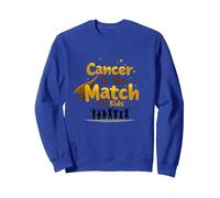 Cancer is No Match for Kids: Inspiring Childhood Support Sweatshirt, Adult Unisex, Royal Blue, S