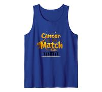 Cancer is No Match for Kids: Inspiring Childhood Support Tank Top, Men, Royal Blue, L