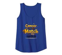Cancer is No Match for Kids: Inspiring Childhood Support Tank Top, Women, Royal Blue, L