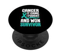 Cancer It Came I Fought And Won Survivor PopSockets Adhesive PopGrip