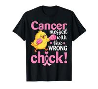 Cancer Messed with The Wrong Chick Breast Cancer Awareness T-Shirt
