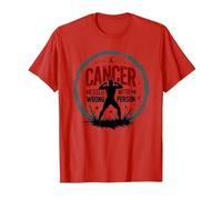 Cancer Messed with The Wrong Person Empowering Emblem T-Shirt, Men, Red, M