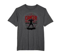 Cancer Messed with The Wrong Person Empowering Emblem T-Shirt, Men's Big and Tall, Dark Heather Grey, 6X Tall