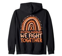 Cancer Of The Blood Leukemia Awareness We Fight Together Zip Hoodie