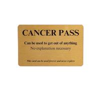 Cancer Pass Tongue In Cheek Humour Identity Card,Humorous Acrylic Cancer Card For Patients, Hilarious Illness Support, Disease Identity Dark Humor Gift For Survivors Or Caregivers