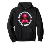 Cancer Picked A Fight With The Wrong Chick Afro Queen Pullover Hoodie