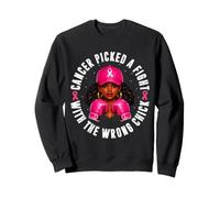 Cancer Picked A Fight With The Wrong Chick Afro Queen Sweatshirt