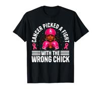 Cancer Picked A Fight with The Wrong Chick Afro Queen T-Shirt