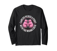 Cancer Picked A Fight with The Wrong Chick Breast Cancer Long Sleeve T-Shirt