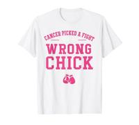 Cancer Picked A Fight with The Wrong Chick Breast Cancer Value Graphic T-Shirt