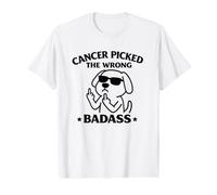 Cancer Picked The Wrong Badass Funny Cancer Warrior Design Value Graphic T-Shirt