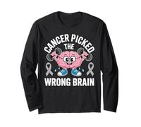 Cancer Picked The Wrong Brain Cancer Survivor Glioblastoma Long Sleeve T-Shirt