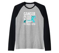 Cancer Picked The Wrong Cervix to Mess with Cervical Cancer Raglan Baseball Tee