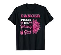Cancer Picked The Wrong Girl Breast Cancer Awareness T-Shirt