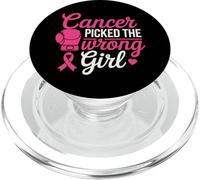 Cancer Picked the Wrong Girl Pink Boxing Glove PopSockets PopGrip for MagSafe
