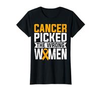 Cancer Picked The Wrong Women - Bone Cancer Awareness T-Shirt