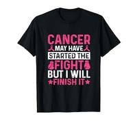 Cancer Started Fight I Will Finish Breast Cancer Awareness T-Shirt