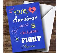 Cancer Survivor Beat This Personalised Card | Get Well Soon Card | Sorry You are Poorly
