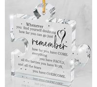 Cancer Survivor Gift, Acrylic Hope Charm for Men and Women, Post-Surgery Recovery and Chemotherapy Encouragement Keepsake with Inspirational Quotes, Suitable for Hospital to Home Office Decor