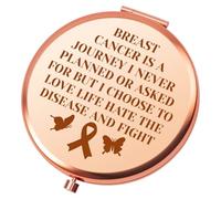 Cancer Survivor Gift Compact Mirror Breast Cancer Awareness Gifts for Women Patient Friend Get Well Soon Gifts for Women Breast Cancers Care Gift Inspirational Birthday Present Pocket Makeup Mirror