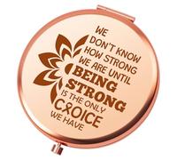 Cancer Survivor Gifts for Women Compact Makeup Mirror Inspirational Birthday Presents Cancers Fighter Gift Get Well Soon Gifts for Women Encouragement Folding Makeup Mirror for Cancer Patients