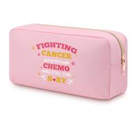 Cancer Survivor Gifts Makeup Bag Fighting Cancer Gifts for Women Her Cancer Patient Friends Toiletry Bag Inspirational Presents for Colleague Sister Oxford Cloth Travel Cosmetic Pouch