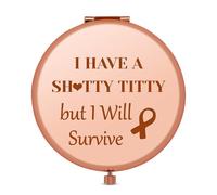 Cancer Survivor Gifts Travel Compact Pocket Makeup Mirror Cancer Awareness Gifts Personal Makeup Mirror Cancer Care Gifts Breast Cancer Encouragement Gifts Survivor Inspirational Gift for Friend