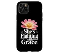 Cancer Survivor Woman Fighting with Grace Inspirational Gift Case for iPhone 11 Pro
