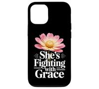 Cancer Survivor Woman Fighting with Grace Inspirational Gift Case for iPhone 12/12 Pro