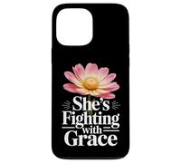 Cancer Survivor Woman Fighting with Grace Inspirational Gift Case for iPhone 13 Pro Max