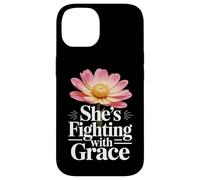 Cancer Survivor Woman Fighting with Grace Inspirational Gift Case for iPhone 14